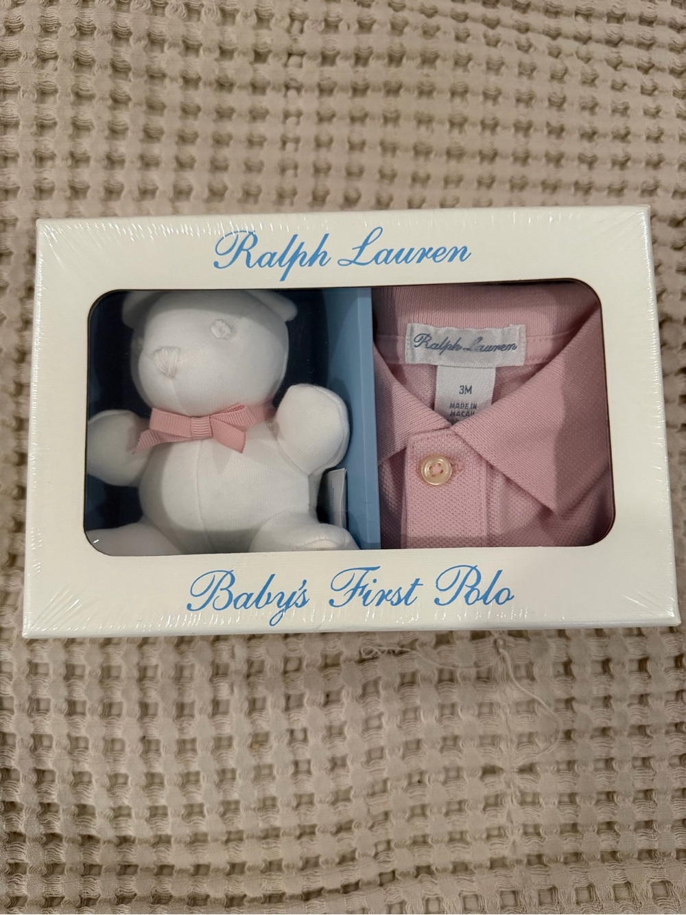 Ralph Lauren Baby Polo Gift Set in Pink and White